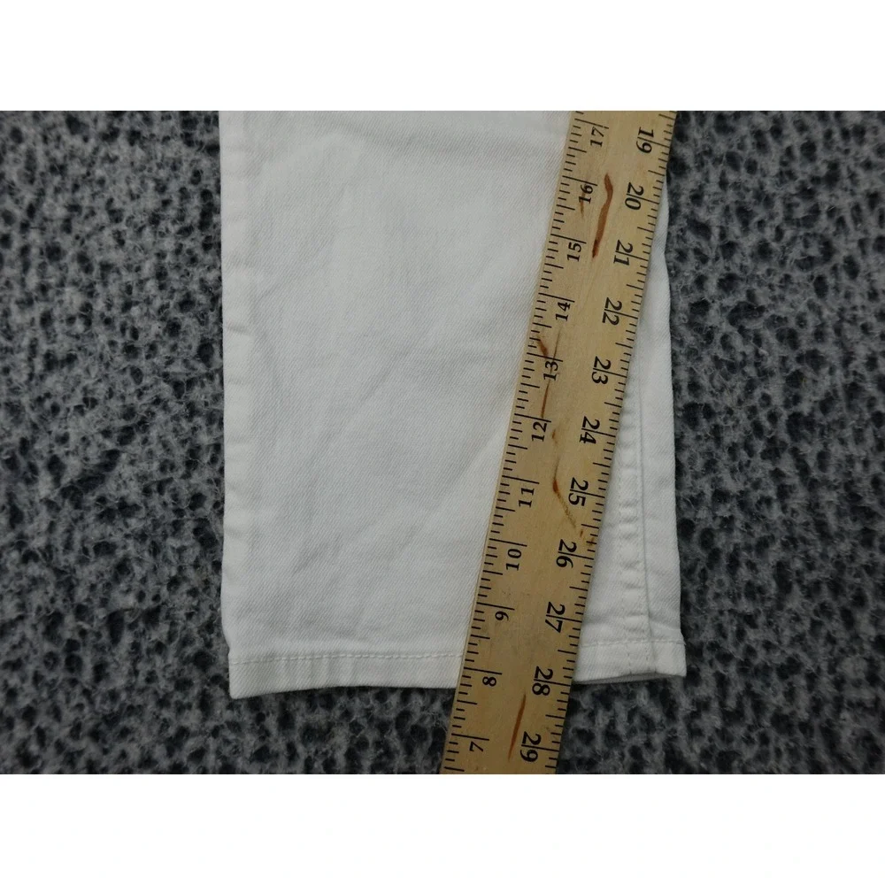 Levi's 511 Slim Fit Jeans Mens 34x30 White Stretch Denim 04511-1943
